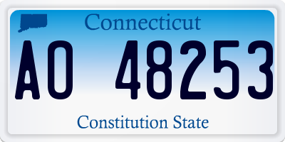 CT license plate AO48253