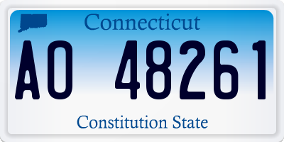 CT license plate AO48261