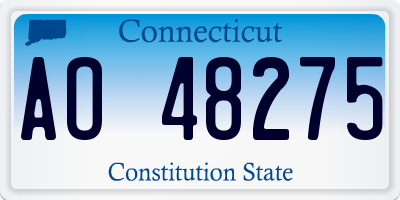 CT license plate AO48275