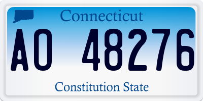 CT license plate AO48276