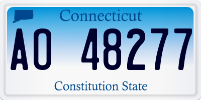CT license plate AO48277
