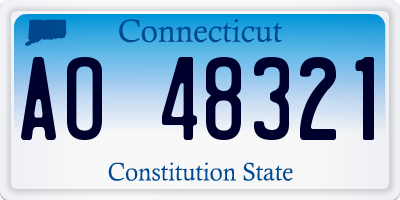 CT license plate AO48321