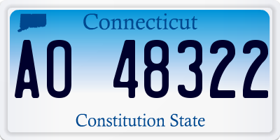 CT license plate AO48322