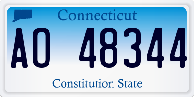 CT license plate AO48344
