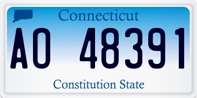 CT license plate AO48391