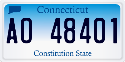 CT license plate AO48401