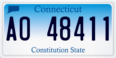 CT license plate AO48411