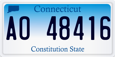 CT license plate AO48416