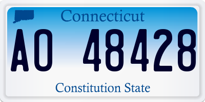 CT license plate AO48428