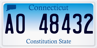 CT license plate AO48432