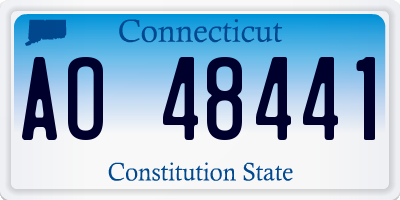 CT license plate AO48441