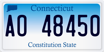 CT license plate AO48450