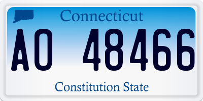 CT license plate AO48466