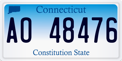 CT license plate AO48476