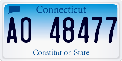 CT license plate AO48477