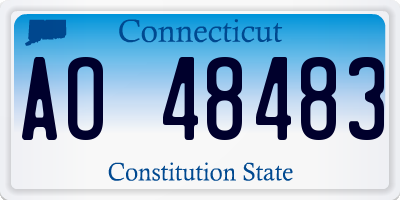 CT license plate AO48483