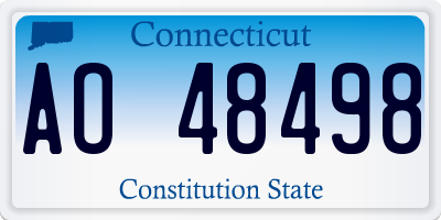 CT license plate AO48498
