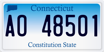 CT license plate AO48501