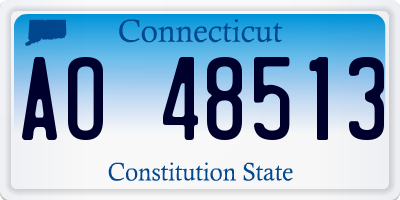 CT license plate AO48513