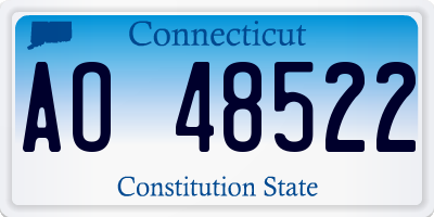 CT license plate AO48522
