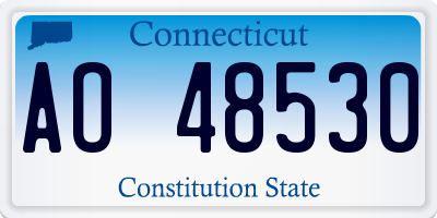 CT license plate AO48530