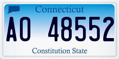 CT license plate AO48552