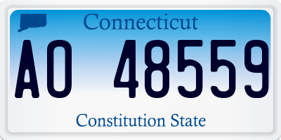 CT license plate AO48559