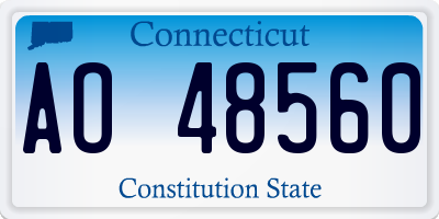 CT license plate AO48560