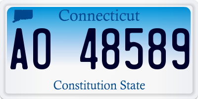 CT license plate AO48589