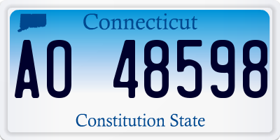 CT license plate AO48598