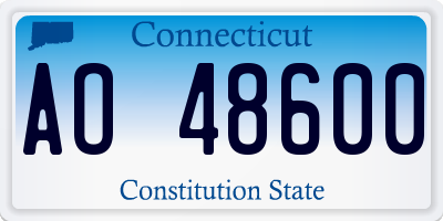 CT license plate AO48600