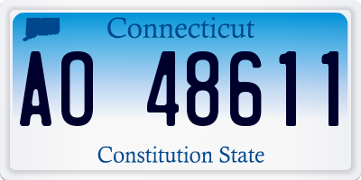 CT license plate AO48611