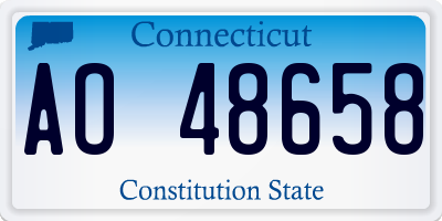 CT license plate AO48658