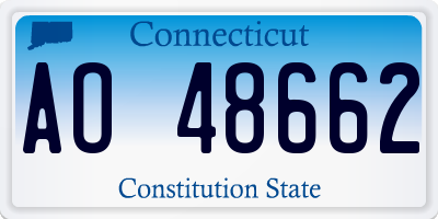 CT license plate AO48662