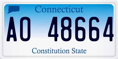 CT license plate AO48664