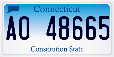 CT license plate AO48665
