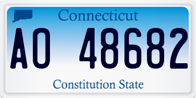 CT license plate AO48682