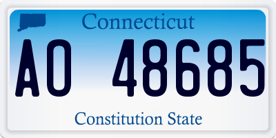 CT license plate AO48685