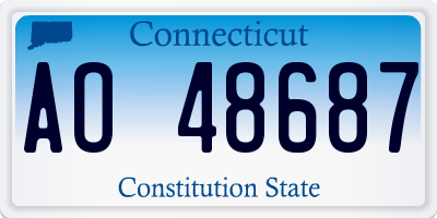 CT license plate AO48687