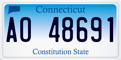 CT license plate AO48691