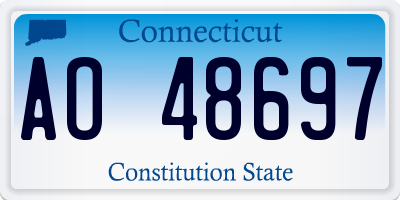 CT license plate AO48697