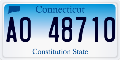 CT license plate AO48710