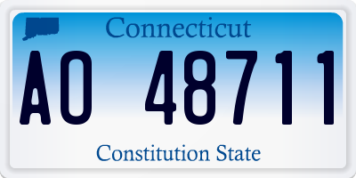 CT license plate AO48711