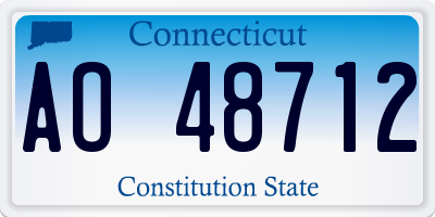 CT license plate AO48712