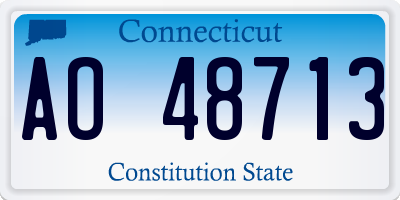 CT license plate AO48713