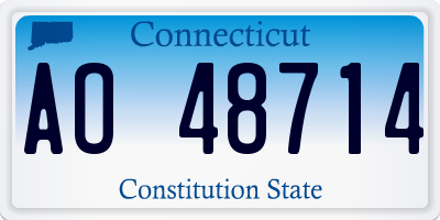 CT license plate AO48714