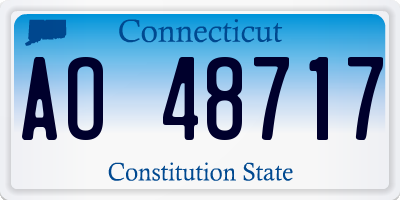 CT license plate AO48717