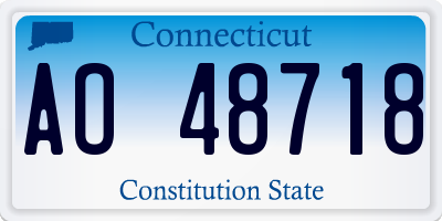 CT license plate AO48718