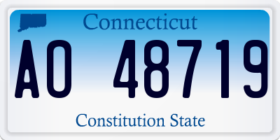 CT license plate AO48719