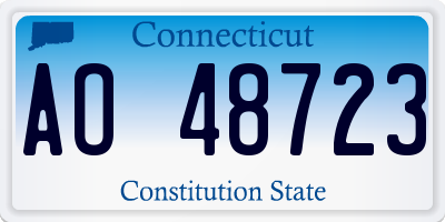 CT license plate AO48723